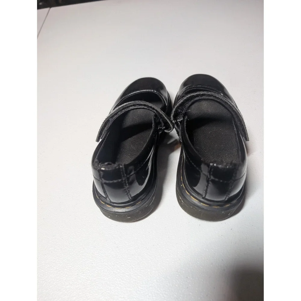 Dr Martens Mary Jane Shoes Girls Size 12 Black Patent Leather Strap School